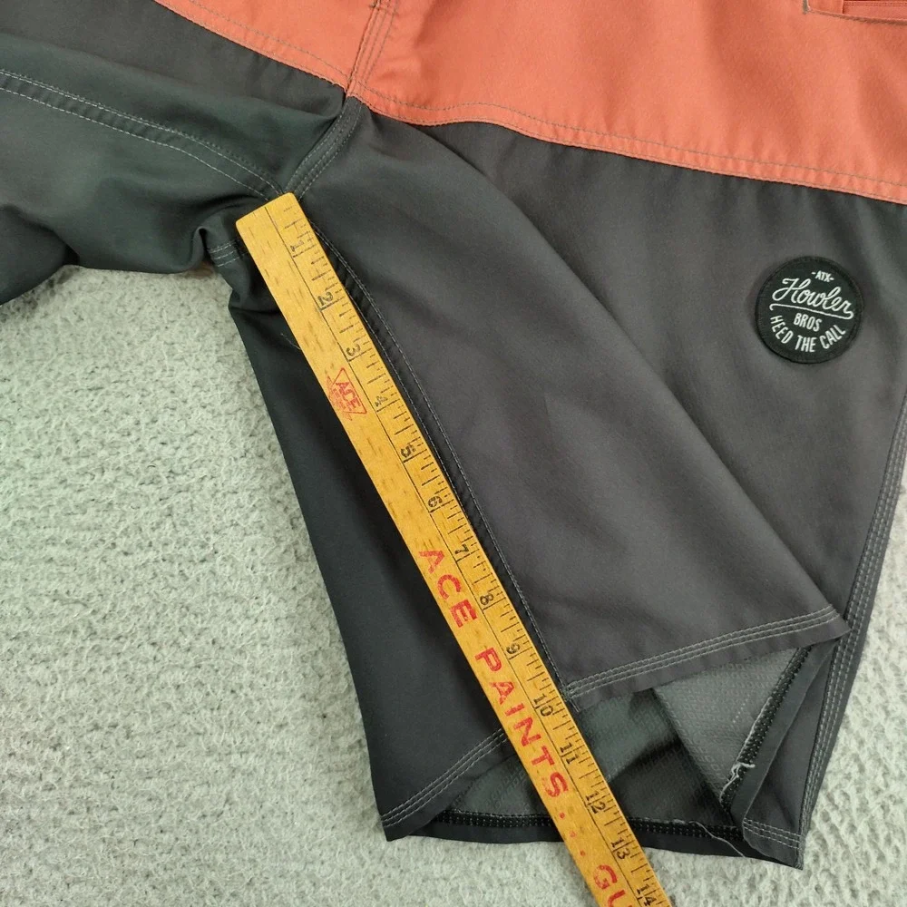 Howler Bros Shorts Mens 38 Multicolor Colorblock Palm Boardshorts Surf Tropical